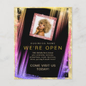 Aangepaste haarzalf op maat - zwarte gouden zwarte flyer (Voorkant)