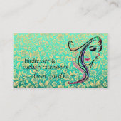 Aangepaste hairdresser- en elastische uitbreidinge visitekaartje (Voorkant)