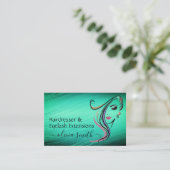 Aangepaste hairdresser- en elastische uitbreidinge visitekaartje (Staand voorkant)