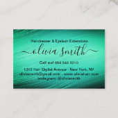 Aangepaste hairdresser- en elastische uitbreidinge visitekaartje (Achterkant)