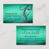 Aangepaste hairdresser- en elastische uitbreidinge visitekaartje (Voorkant / Achterkant)