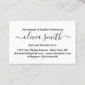 Aangepaste hairdresser- en elastische uitbreidinge visitekaartje (Achterkant)