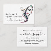 Aangepaste hairdresser- en elastische uitbreidinge visitekaartje (Voorkant / Achterkant)
