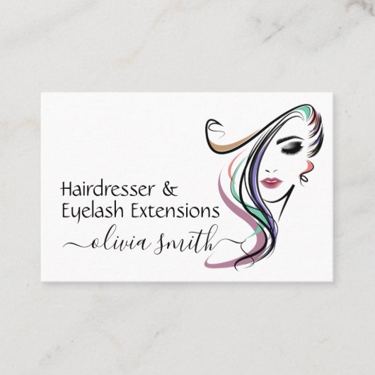 Aangepaste hairdresser- en elastische uitbreidinge visitekaartje (Voorkant)