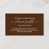 Aangepaste hairdresser- en elastische uitbreidinge visitekaartje (Achterkant)