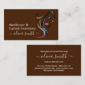 Aangepaste hairdresser- en elastische uitbreidinge visitekaartje (Voorkant / Achterkant)