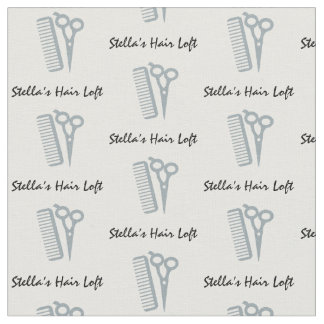 Aangepaste hairdresser grijze schaar Comb Fabric Stof