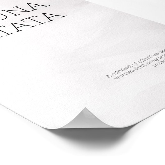 Aangepaste Hakuna Matata Self Love Wall Poster (Hoek)