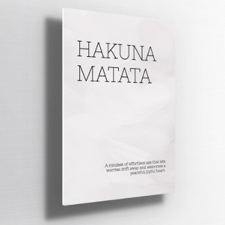 Aangepaste Hakuna Matata Self Love Wall Poster