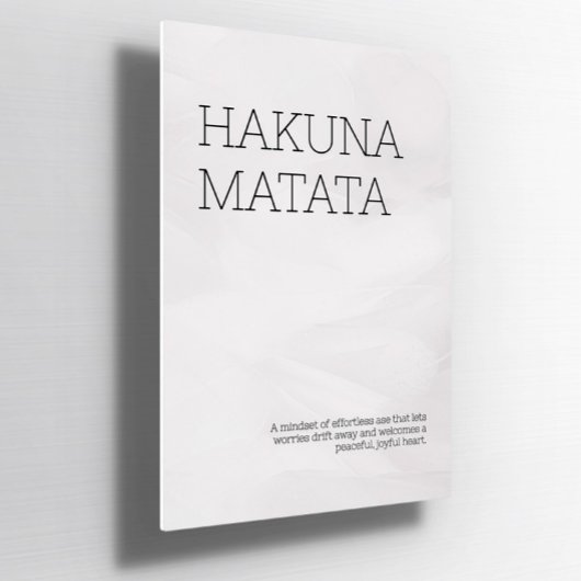 Aangepaste Hakuna Matata Self Love Wall Poster