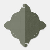 Aangepaste half en half mosgroene cadeauverpakking bedankdoosjes (Uitgevouwen)