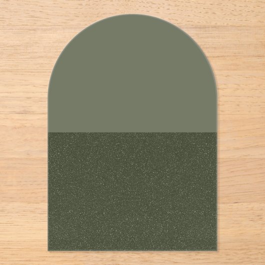 Aangepaste half gespikkelde Moss Arch Acryl Uitnod Uitnodigingen (Voorkant)