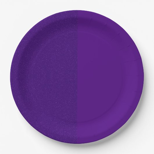 Aangepaste half-glitter half-matte paarse papieren bordje (Voorkant)