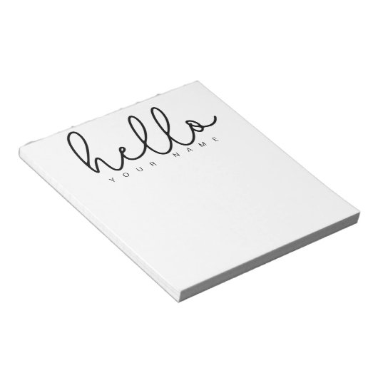Aangepaste Hallo Matig Minimale standaard laptop Notitieblok (Schuin)