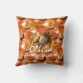 Aangepaste Halloween Baby Foto & Motivatie Quote Kussen (Achterkant)