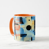 Aangepaste Halloween - Bat Night Roast Neon Sinaas Mok (Voorkant links)