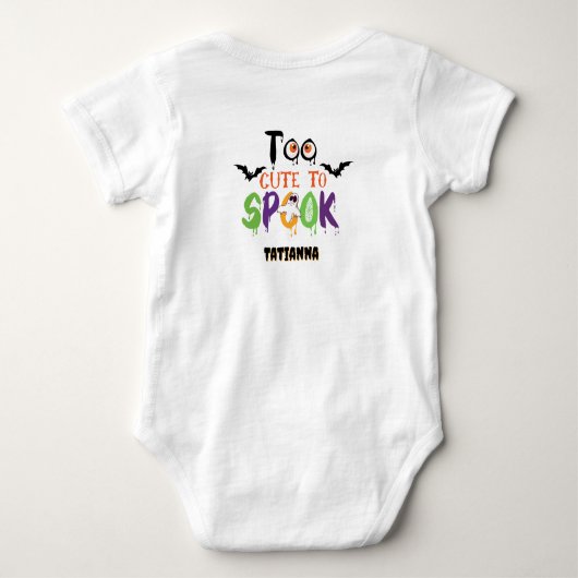 Aangepaste Halloween bodysuit, Aangepaste Hallowee Romper (Achterkant)