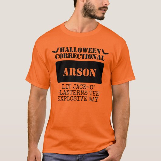 Aangepaste Halloween Correctional Inmate Group T-shirt (Voorkant)