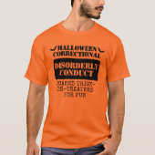 Aangepaste Halloween Correctional Inmate Group T-shirt (Voorkant)
