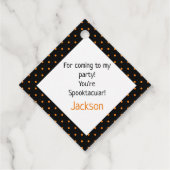 Aangepaste Halloween Dank u Classic Ronde Sticker Bedankjes Labels (Achterkant)