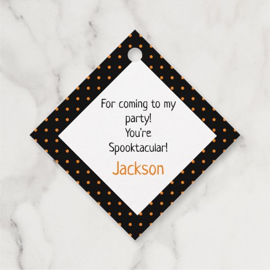 Aangepaste Halloween Dank u Classic Ronde Sticker Bedankjes Labels (Achterkant)