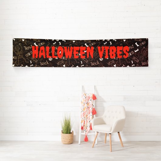 Aangepaste Halloween Decorations, Trick or treat P Spandoek (Insitu)