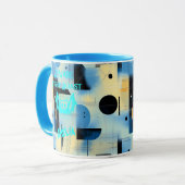 Aangepaste Halloween - Elektrische Cyaan Bat Night Mok (Voorkant links)