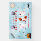 Aangepaste Halloween-feestlogo voor kleine bedrijv Spandoek (Verticaal)