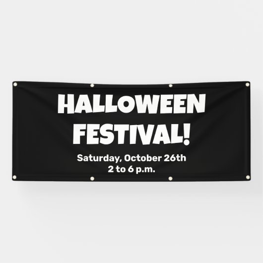 Aangepaste Halloween Festival Banner (Horizontaal)