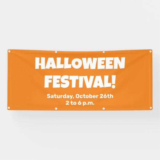Aangepaste Halloween Festival Banner (Horizontaal)