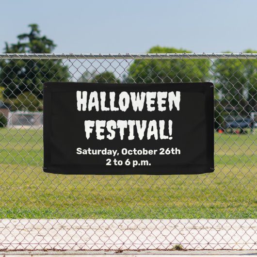 Aangepaste Halloween Festival Spooky Banner (Insitu)