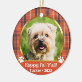 Aangepaste Halloween Fotonaam Jaar Pet Ornament (Links)