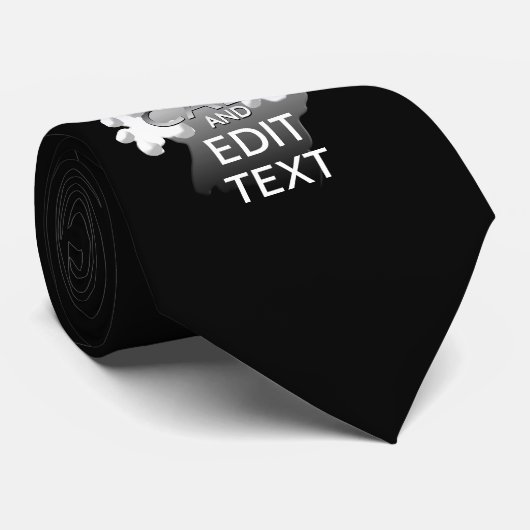 Aangepaste Halloween Ghost Keep Calm Jouw tekst Stropdas (Opgerold)