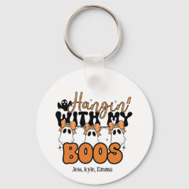 Aangepaste Halloween Hangin' met mijn Boos Sleutelhanger