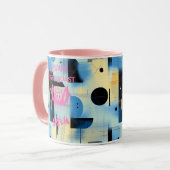 Aangepaste Halloween - Hot Pink Bat Night Roast Mok (Voorkant links)