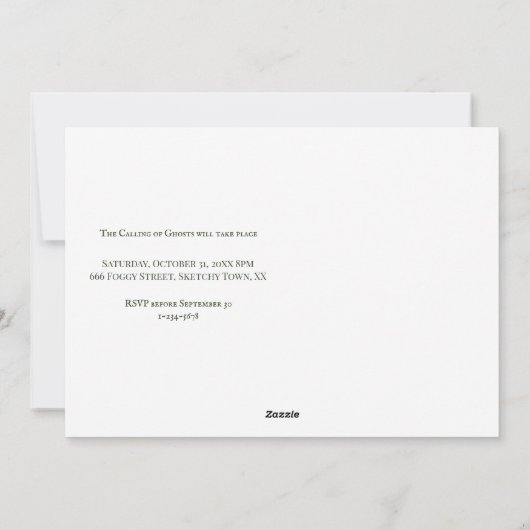 aangepaste Halloween klassieke uitnodiging (Achterkant)