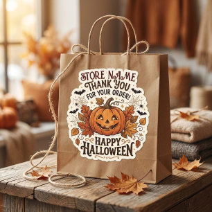 Aangepaste Halloween Kleine Zakelijke Dank Je Vierkante Sticker