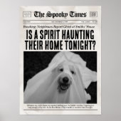 Aangepaste Halloween krant Wall Art Ghost Sighting Poster (Voorkant)