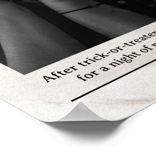 Aangepaste Halloween krant Wall Art Jack O'Lantern Poster (Hoek)