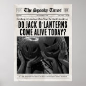 Aangepaste Halloween krant Wall Art Jack O'Lantern Poster (Voorkant)