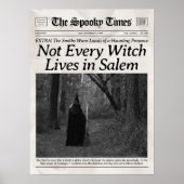 Aangepaste Halloween krant Wall Art Witch in Salem Poster (Voorkant)