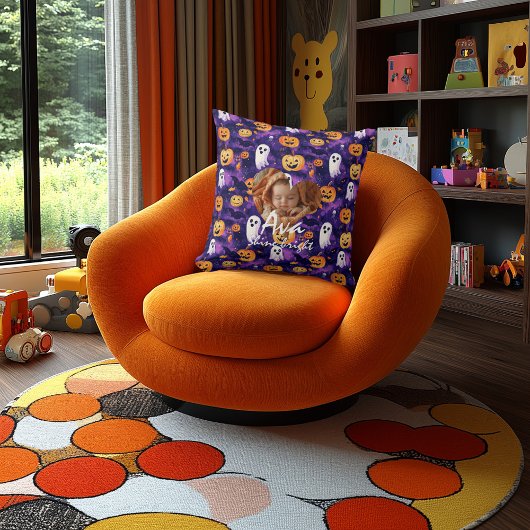 Aangepaste Halloween kussen met geesten en pompoen