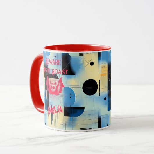 Aangepaste Halloween - Levendige Red Bat Night Roa Mok (Voorkant links)