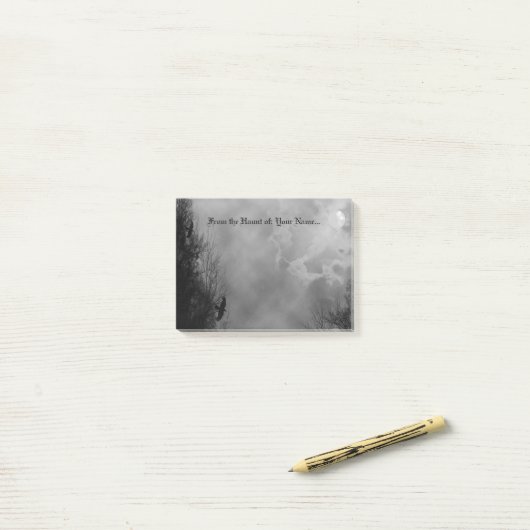 Aangepaste Halloween met Ravens Post it Notes (Op bureau)