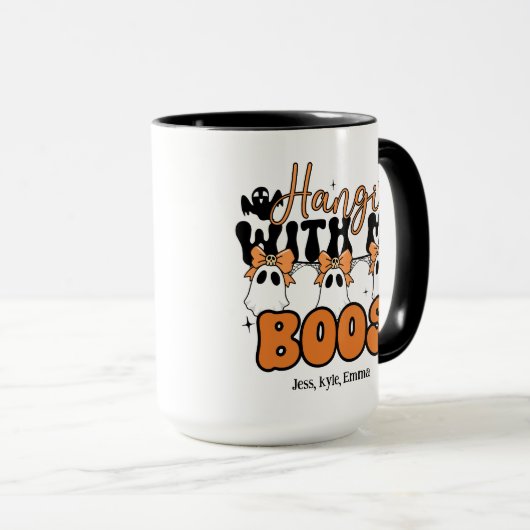 Aangepaste Halloween Mom Hangin' met mijn Boos Mok (Voorkant rechts)