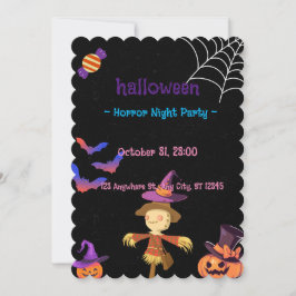 Aangepaste Halloween Nacht Horror Feest Uitnodigin Feestdagenkaart