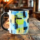 Aangepaste Halloween - Neon Limoen Bat Night Roast Mok