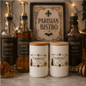 Aangepaste Halloween Parisian Bistro Mozaïek Voorr Voedselcontainer Etiket