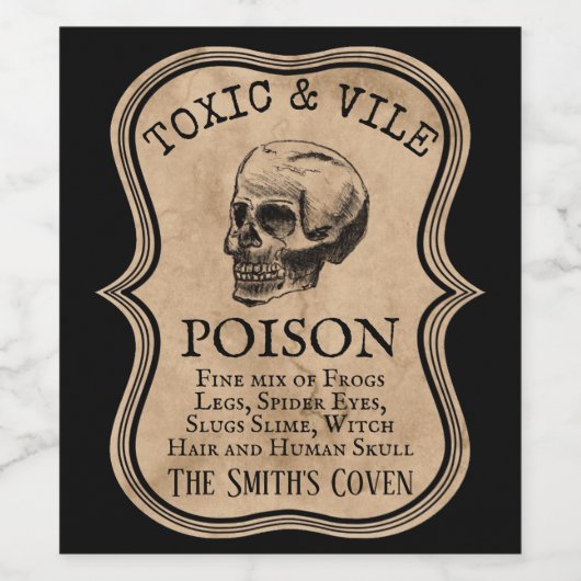 aangepaste halloween partij Apothecary potion fles Wijn Etiket (Enkel label)