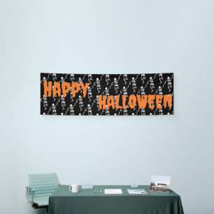 Aangepaste Halloween Party Banners, Dansende Skele Spandoek